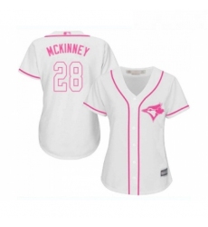 Womens Toronto Blue Jays 28 Billy McKinney Replica White Fashion Cool Base Baseball Jersey 