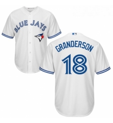 Youth Majestic Toronto Blue Jays 18 Curtis Granderson Authentic White Home MLB Jersey 