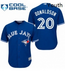 Youth Majestic Toronto Blue Jays 20 Josh Donaldson Replica Blue Alternate MLB Jersey