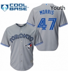Youth Majestic Toronto Blue Jays 47 Jack Morris Authentic Grey Road MLB Jersey 