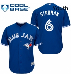 Youth Majestic Toronto Blue Jays 6 Marcus Stroman Authentic Blue Alternate MLB Jersey