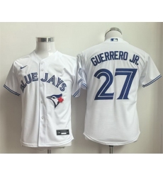 Youth Toronto Blue Jays 27 Vladimir Guerrero Jr  White Limited Stitched Baseball Jersey