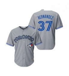 Youth Toronto Blue Jays 37 Teoscar Hernandez Replica Grey Road Baseball Jersey 