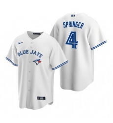 Youth Toronto Blue Jays 4 George Springer White Cool Base Stitched MLB Jersey