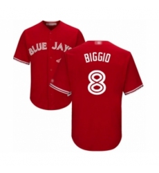 Youth Toronto Blue Jays #8 Cavan Biggio Authentic Scarlet Alternate Baseball Player Jersey