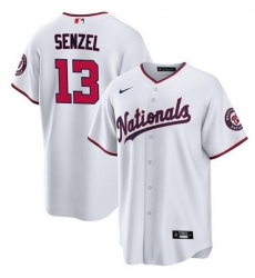 Men Washington Nationals 13 Nick Senzel White Cool Base Stitched Baseball Jersey