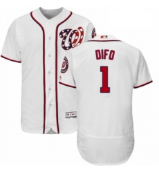 Mens Majestic Washington Nationals 1 Wilmer Difo White Home Flex Base Authentic Collection MLB Jersey