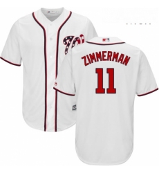 Mens Majestic Washington Nationals 11 Ryan Zimmerman Replica White Home Cool Base MLB Jersey