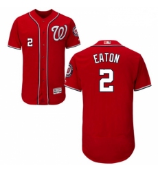 Mens Majestic Washington Nationals 2 Adam Eaton Red Flexbase Authentic Collection MLB Jersey