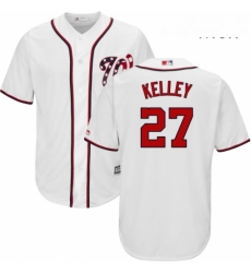 Mens Majestic Washington Nationals 27 Shawn Kelley Replica White Home Cool Base MLB Jersey