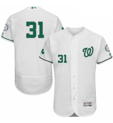 Mens Majestic Washington Nationals 31 Max Scherzer White Celtic Flexbase Authentic Collection MLB Jersey