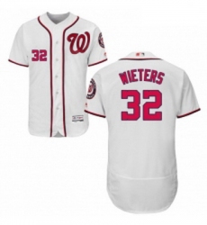 Mens Majestic Washington Nationals 32 Matt Wieters White Flexbase Authentic Collection MLB Jersey
