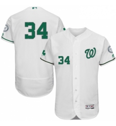 Mens Majestic Washington Nationals 34 Bryce Harper White Celtic Flexbase Authentic Collection MLB Jersey