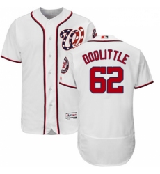 Mens Majestic Washington Nationals 62 Sean Doolittle White Flexbase Authentic Collection MLB Jersey