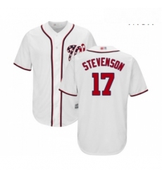 Mens Washington Nationals 17 Andrew Stevenson Replica White Home Cool Base Baseball Jersey 