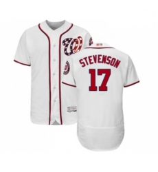 Mens Washington Nationals 17 Andrew Stevenson White Home Flex Base Authentic Collection Baseball Jersey