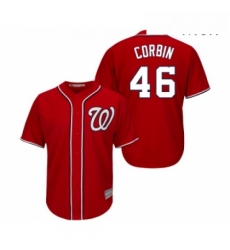 Mens Washington Nationals 46 Patrick Corbin Replica Red Alternate 1 Cool Base Baseball Jersey 