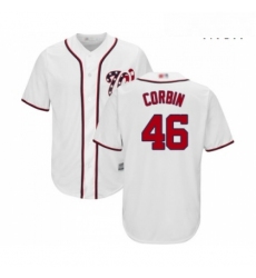 Mens Washington Nationals 46 Patrick Corbin Replica White Home Cool Base Baseball Jersey 