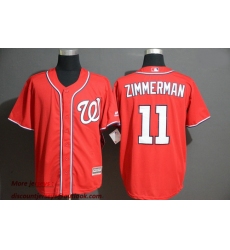 Nationals 11 Ryan Zimmerman Red Cool Base Jersey