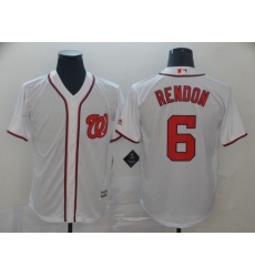 Nationals 6 Anthony Rendon White Cool Base Jersey