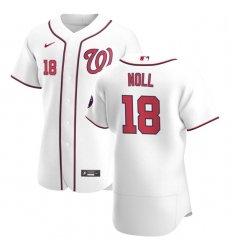 Washington Nationals 18 Jake Noll Men Nike White Home 2020 Authentic Player MLB Jersey