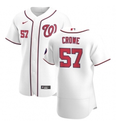 Washington Nationals 57 Wil Crowe Men Nike White Home 2020 Authentic Player MLB Jersey