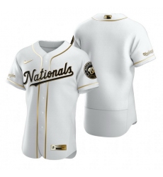 Washington Nationals Blank White Nike Mens Authentic Golden Edition MLB Jersey