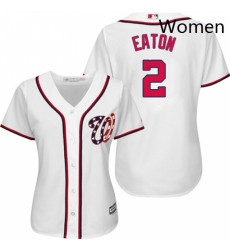 Womens Majestic Washington Nationals 2 Adam Eaton Authentic White Home Cool Base MLB Jersey