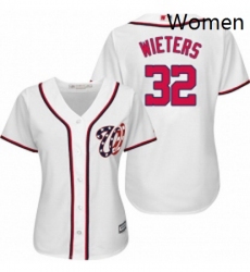 Womens Majestic Washington Nationals 32 Matt Wieters Authentic White Home Cool Base MLB Jersey