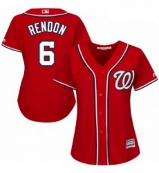 Womens Majestic Washington Nationals 6 Anthony Rendon Replica Red Alternate 1 Cool Base MLB Jersey