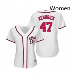 Womens Washington Nationals 47 Howie Kendrick Replica White Home Cool Base Baseball Jersey 