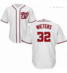 Youth Majestic Washington Nationals 32 Matt Wieters Authentic White Home Cool Base MLB Jersey