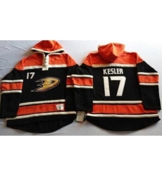Anaheim Ducks 17 Ryan Kesler Black Sawyer Hooded Sweatshirt Stitched NHL Jersey