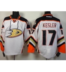 Anaheim Ducks 17 Ryan Kesler White Road Stitched NHL Jersey