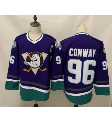 Ducks 96 Charlie Conway Purple 2020 21 Reverse Retro Adidas Jersey