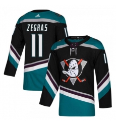 Men Anaheim Ducks 11 Trevor Zegras Black Stitched Jersey