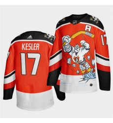 Men Anaheim Ducks 17 Ryan Kesler 2020 21 Orange Reverse Retro Stitched jersey