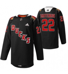 Men Anaheim Ducks 22 Kevin Shattenkirk 2022 Black Angels Night Stitched jersey