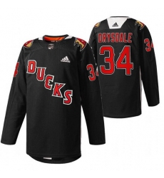 Men Anaheim Ducks 34 Jamie Drysdale 2022 Black Angels Night Stitched jersey