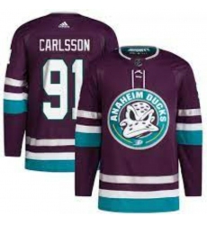 Men Anaheim Ducks Leo Carlsson #91 Adidas 30th Anniversary Stitched NHL Jersey