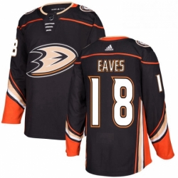 Mens Adidas Anaheim Ducks 18 Patrick Eaves Authentic Black Home NHL Jersey 