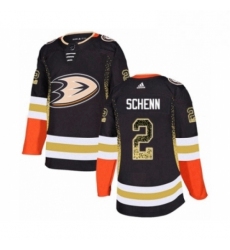 Mens Adidas Anaheim Ducks 2 Luke Schenn Authentic Black Drift Fashion NHL Jersey 
