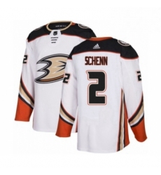 Mens Adidas Anaheim Ducks 2 Luke Schenn Authentic White Away NHL Jersey 