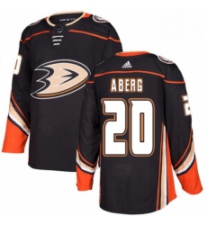 Mens Adidas Anaheim Ducks 20 Pontus Aberg Black Home Authentic Stitched NHL Jersey 