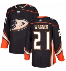 Mens Adidas Anaheim Ducks 21 Chris Wagner Authentic Black Home NHL Jersey 