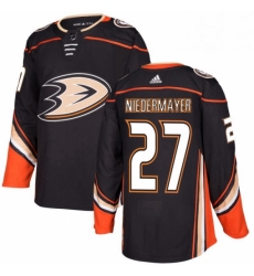 Mens Adidas Anaheim Ducks 27 Scott Niedermayer Authentic Black Home NHL Jersey 