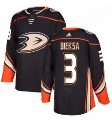 Mens Adidas Anaheim Ducks 3 Kevin Bieksa Authentic Black Home NHL Jersey 