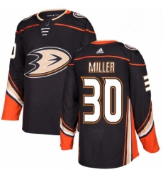 Mens Adidas Anaheim Ducks 30 Ryan Miller Premier Black Home NHL Jersey 