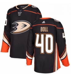 Mens Adidas Anaheim Ducks 40 Jared Boll Premier Black Home NHL Jersey 