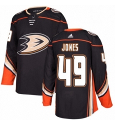 Mens Adidas Anaheim Ducks 49 Max Jones Premier Black Home NHL Jersey 
